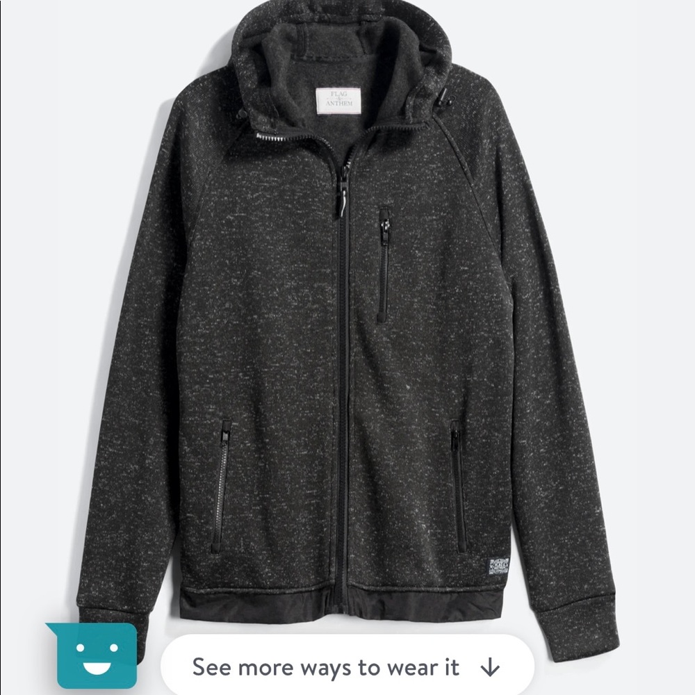 (EUC) Flag & Anthem Hooded Fleece